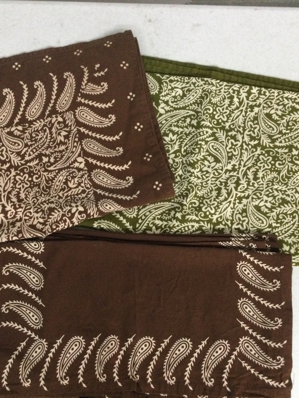 2 World Market Tablecloths Floral 54 inches & 48 inch Square with 8 Napkins